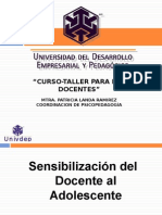 UNIVDEP Sensibilidad Docente-Adolescente