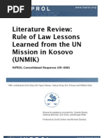 Download Literature Review Rule of Law Lessons Learned from the UN Mission in Kosovo UNMIK CR 09-006 by INPROL SN25546178 doc pdf