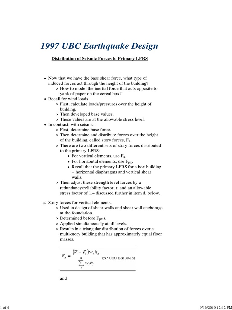 1997 Ubc | PDF | Shear Stress | Force