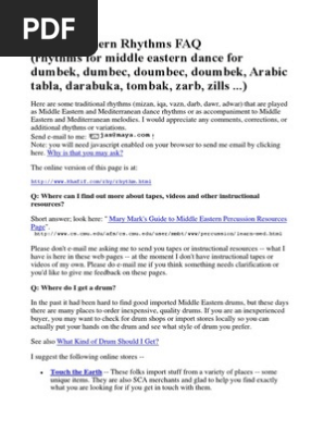 Middle Eastern Rhythms | PDF | Rhythm | Classical Music