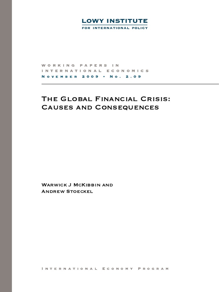 Global Financial Crisis: Causes & Impact | PDF | Financial Crisis Of ...