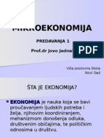 PREDAVANJE 1 Uvod U Ekonomiju