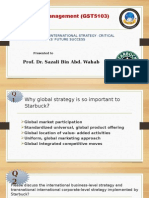 Strategic Management (GST5103) : Prof. Dr. Sazali Bin Abd. Wahab