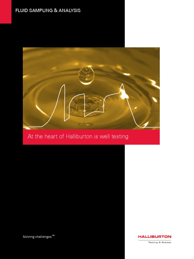 Halliburton Fluid Sampling PDF Petroleum Reservoir Petroleum