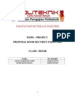 Jabatan Kejuruteraan Elektrik: Ee501 - Project Proposal Door Security Password