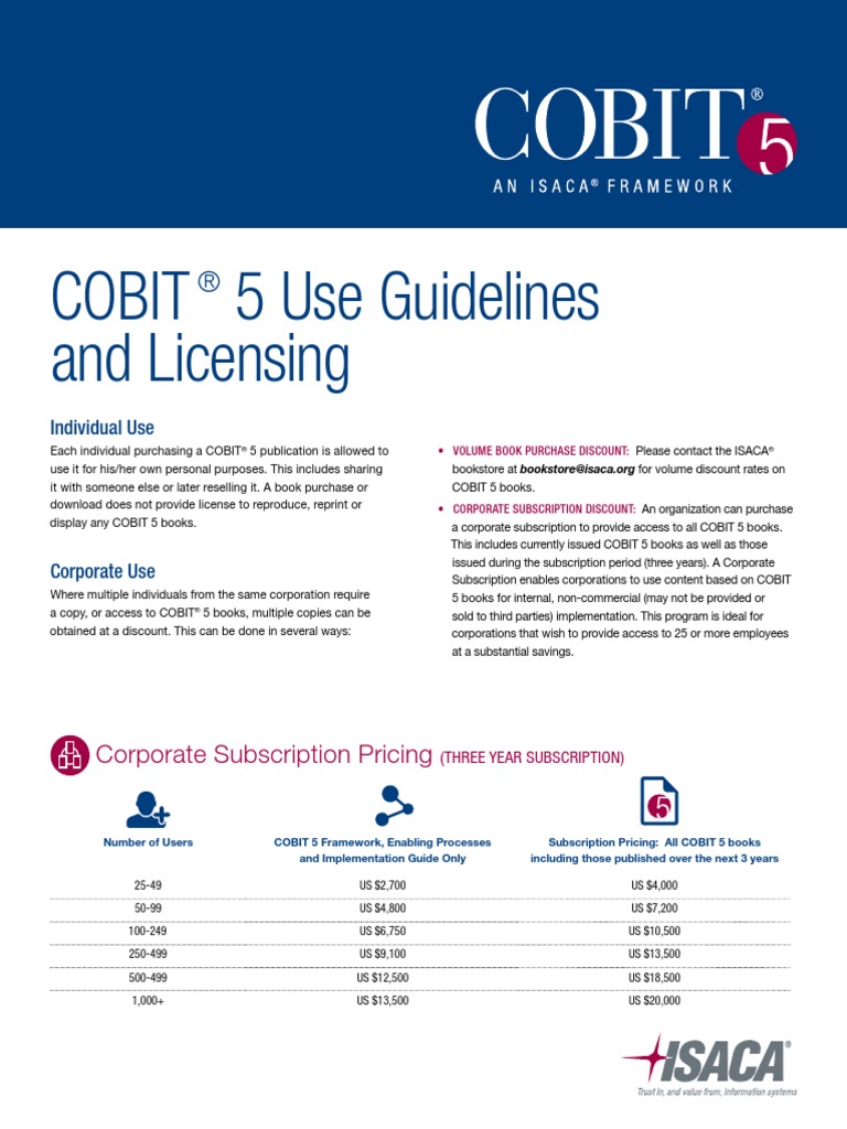 ISACA Value Info Sheet | PDF | Cobit | Software