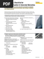 A Diagnostic Checklist For Damage Evaluation in Concrete Balconies