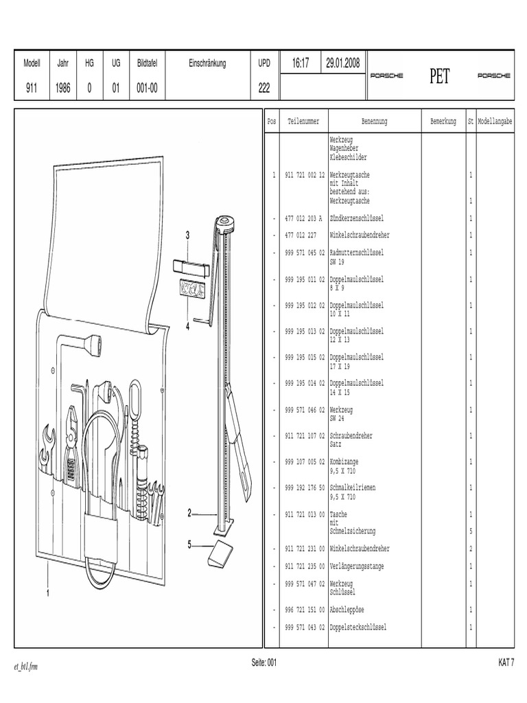 Porsche 911 86 Katalog