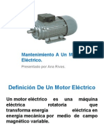 Mantenimiento a Un Motor Eléctrico