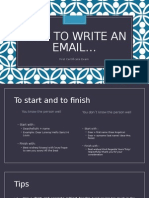 How To Write An Email : First Certificate Exam