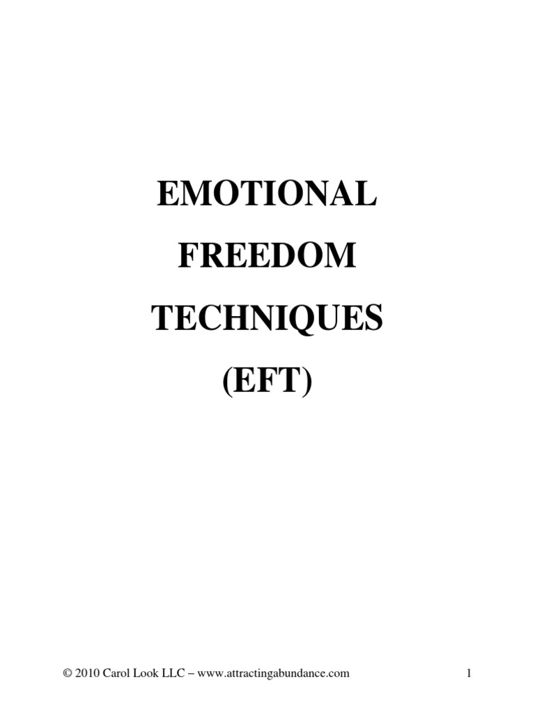 Emotional Freedom Techniques (EFT) | PDF | Neuroscience | Psychological ...