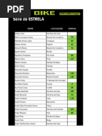 Lista de inscritos  GEO BIKE ESTRELA
