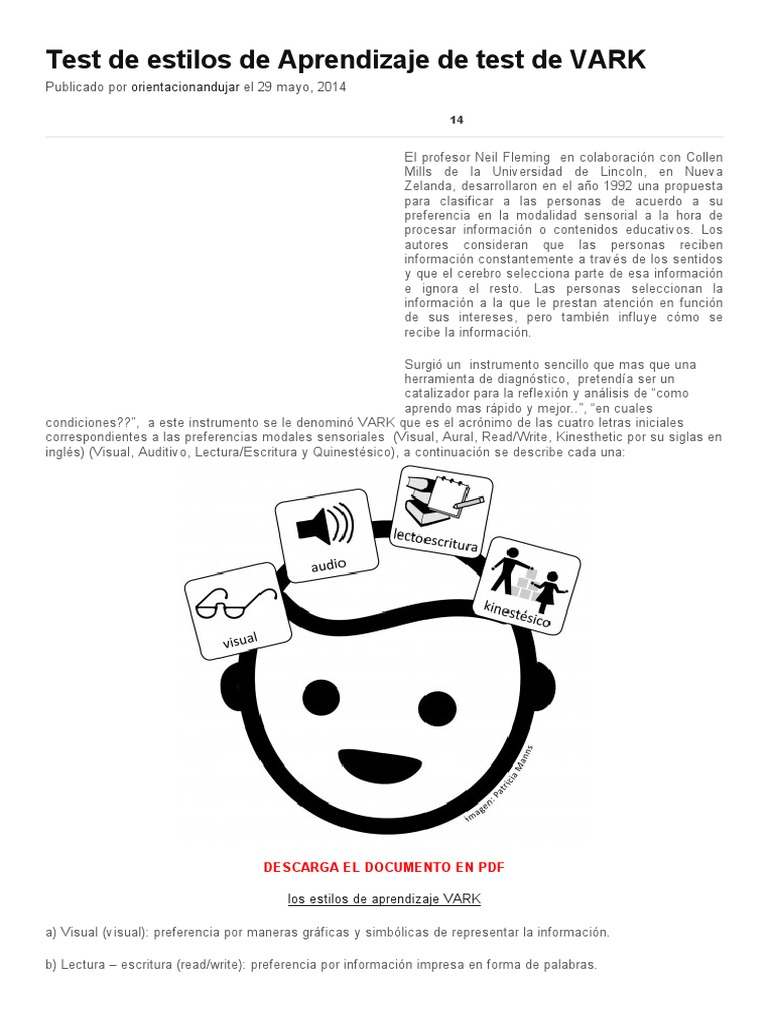 Test de Estilos de Aprendizaje de Test de VARK | PDF