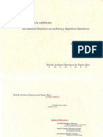 Consideraciones para La Exhibición Del Material Histórico en Archivos y Depósitos Históricos