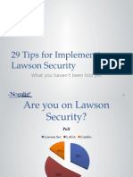 29 Tips for Implementing Lawson Security