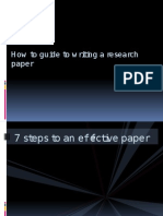 H Ow To Guide To W Riting A Research Paper