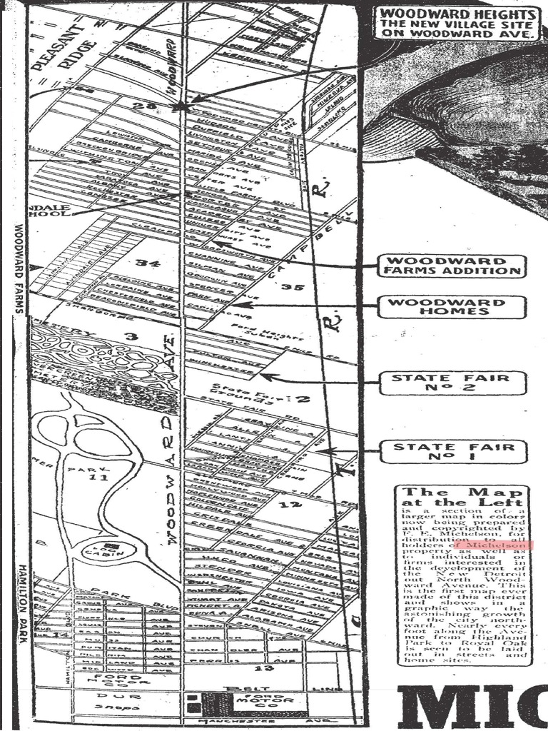 1914 05 10 Freep Archives Michelson Large Ad Cropped Map Only p13 Uofm ...