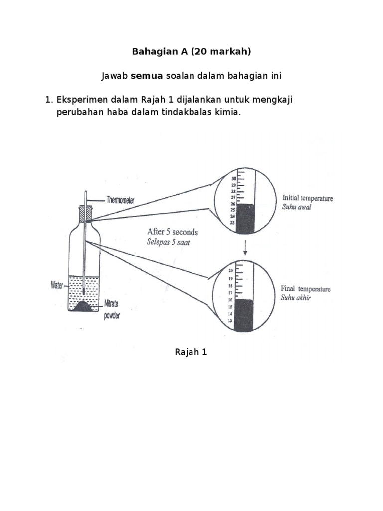 Jawab semua soalan dalam bahagian ini 1. Eksperimen dalam 