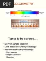 Colorimetry: Absorbance Is Directly Proportional To Concentration of Fe