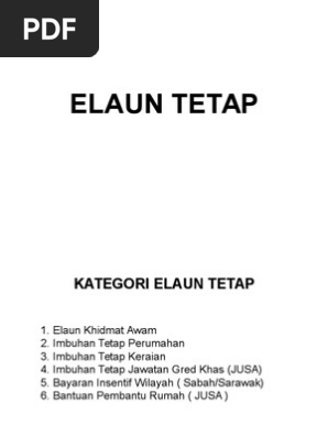 Elaun Tetap Pdf