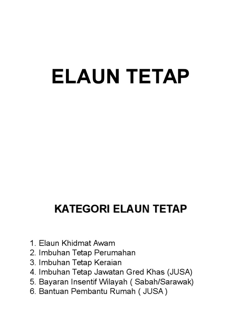 Elaun Tetap Pdf