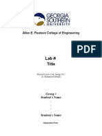 Lab # Title: Allen E. Paulson College of Engineering