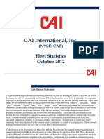 CAI Fleet Statistics Update - Oct 2012