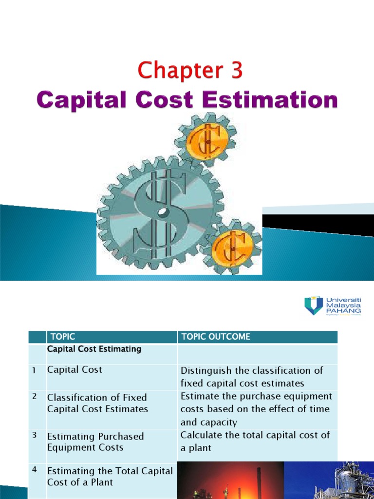 3 Capital Cost Estimation #1 s19 Fs15 #2 Fs20 Download Free PDF