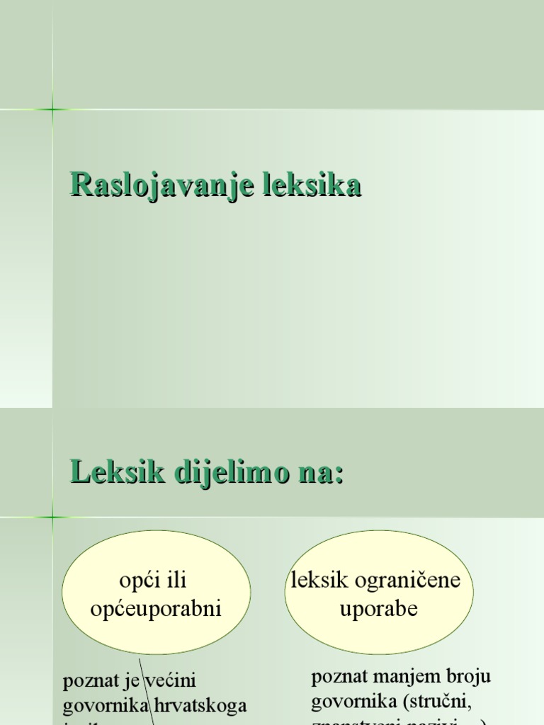 Vremensko Raslojavanje Leksika | PDF