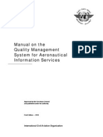 Manual on the Quality Management System for Aeronautical Information Services