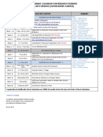 Kalendar Akademik Sesi 20142015 Mod Penyelidikan JB Campus