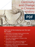 Continuity Change in Chinese History PP