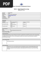 Lahore University of Management Sciences EE411 - Digital Signal Processing