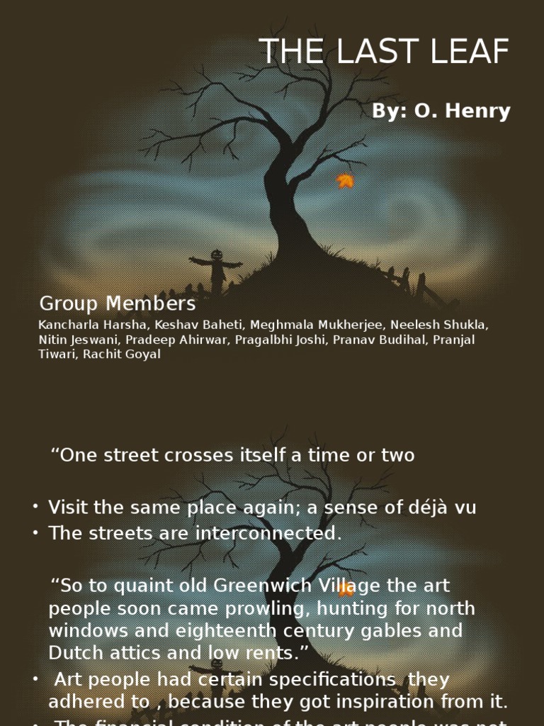 The Last Leaf: Themes and Analysis | PDF | Science | Philosophical Science