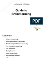 Guide To Brainstorming: Islamic University of Madinah