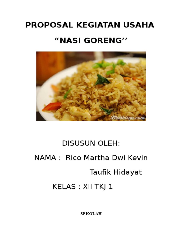 Proposal Kegiatan Usaha Nasi Goreng