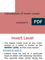 Invert Levels and Construction of Sewer