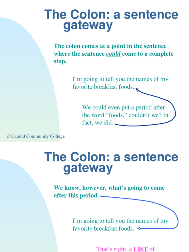 How to write an analogy with colons picture