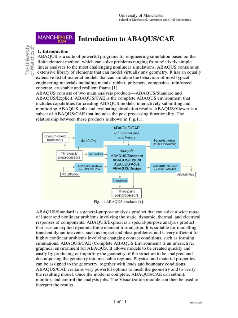 Introduction To ABAQUS 2013 - 14 | PDF | Simulation | Finite Element Method