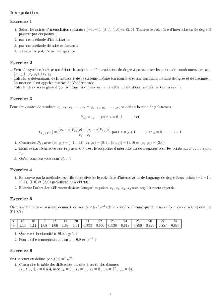 Interpolation Polynomiale | PDF | Spline | Interpolation