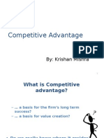 Competitive Advantage: By: Krishan Mishra