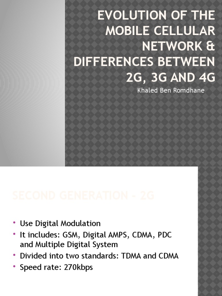 Evolution of The Mobile Cellular Network & Differences | PDF