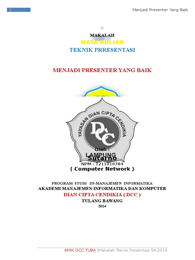 Makalah Teknik Presentasi