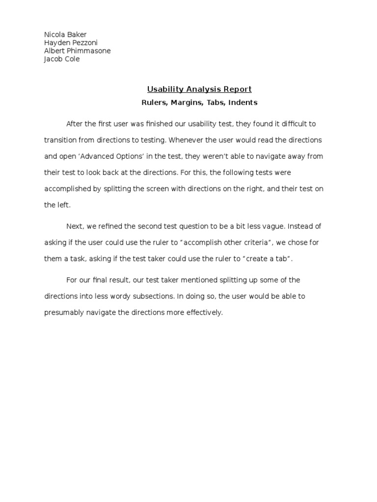 Engl 2116 Usability Analysis Report | PDF | Computers | Technology ...