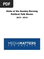 Download 2014 Sunday Show Study by Media Matters for America SN255571937 doc pdf