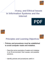 Security, Privacy, and Ethical Issues in Information Systems and The Internet