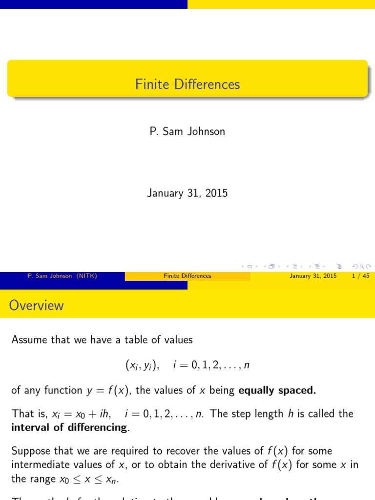 Finite Differences | PDF | Finite Difference | Polynomial