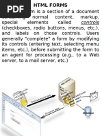 HTML Forms: Controls