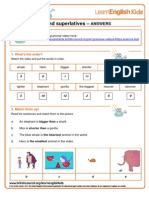 Grammar Worksheet Comparatives and Superlatives GWG Kittys Science Test Final Answers