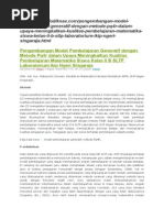 Download Pengembangan Model Pembelajaran Generatif Dengan Metode Pq4r Dalam Upaya Meningkatkan Kualitas Pembelajaran Matematika Siswa Kelas II B SLTP Laboratorium Ikip Ngeri Singaraja by Youdz VoLvoc SN255583928 doc pdf
